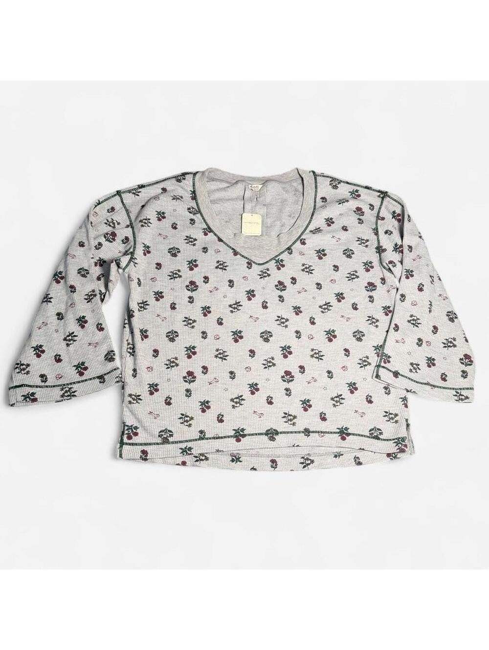 NWT Free People Intimately First Base Pullover XS Oversized Waffle Knit